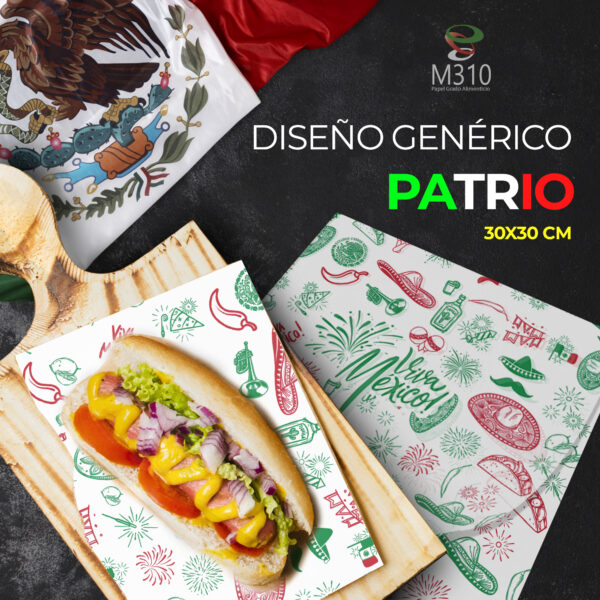 Papel Grado Alimenticio Medida 30x30 cm con Diseño Genérico de Fiestas Patrias - Image 3