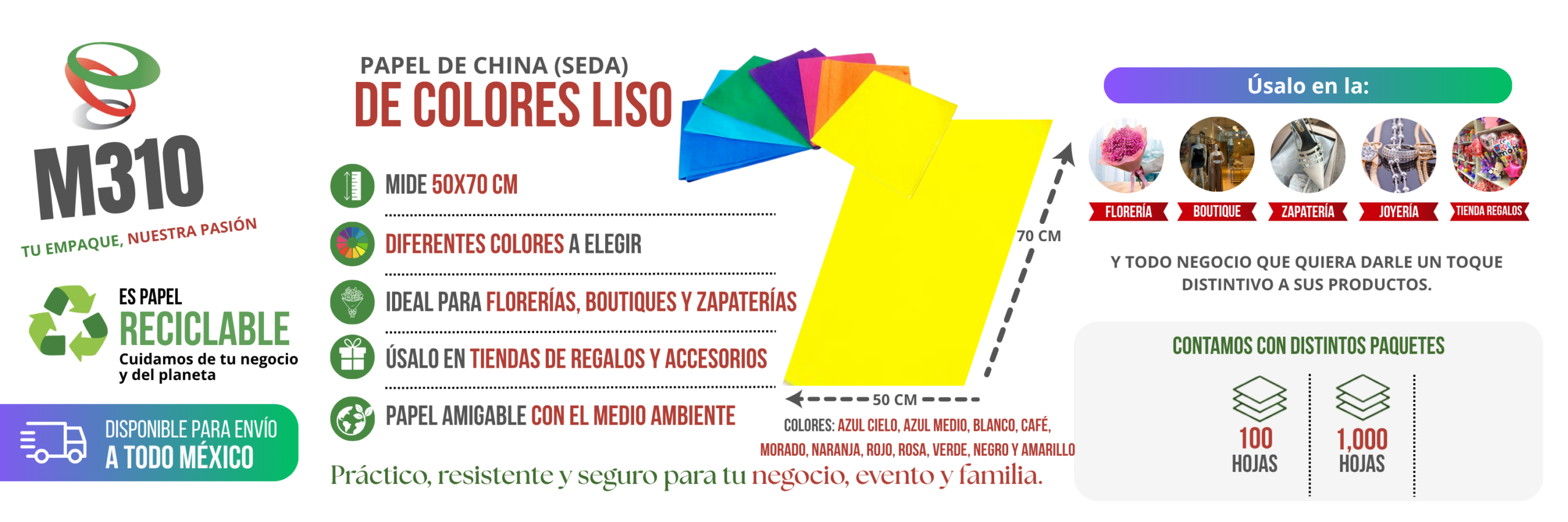 Infografía Papel de China Liso