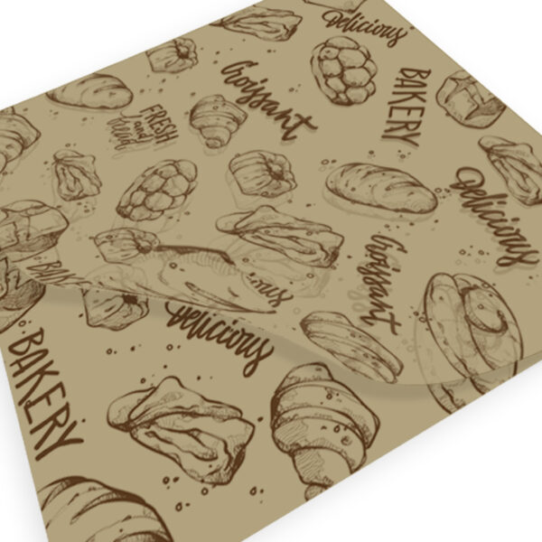 Papel Grado Alimenticio Medida 30x30 cm con Diseño Genérico Bakery - Image 2