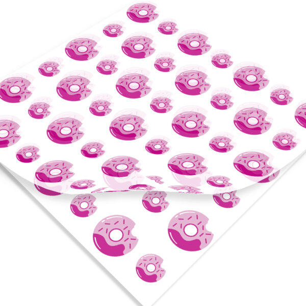 Papel Grado Alimenticio Medida 30x30 cm con Diseño Genérico Donas - Image 3