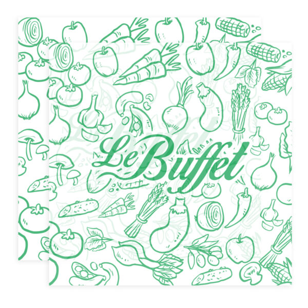 Papel Grado Alimenticio Medida 30x30 cm con Diseño Genérico Ensaladas - Image 2