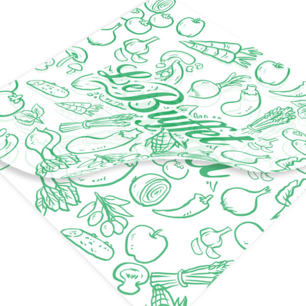 Papel Grado Alimenticio Medida 30x30 cm con Diseño Genérico Ensaladas - Image 3