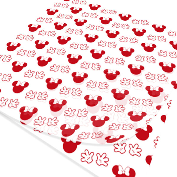 Papel Grado Alimenticio Medida 30x30 cm con Diseño Genérico Mickey y Minnie - Image 3