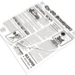 Papel Grado Alimenticio Medida 30x30 cm con Diseño Genérico de Periódico - Image 5