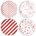 Plato Biodegradable de Cartón N°3 Blanco. Diseños Especiales, Medida 16.5 cm de diametro