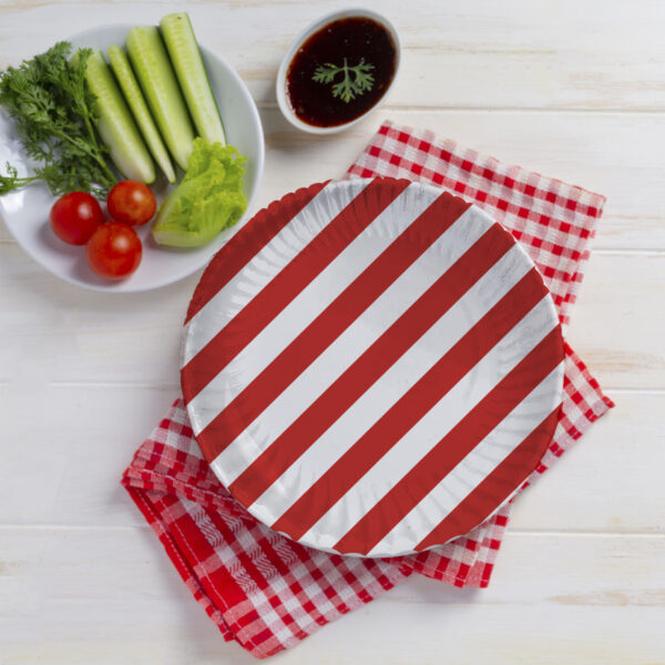 Plato Biodegradable de Cartón N°3 Blanco. Diseños Especiales, Medida 16.5 cm de diametro - Image 5