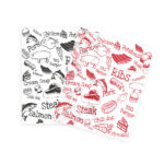 Papel Grado Alimenticio Medida 30x30 cm con Diseño Genérico Ribs