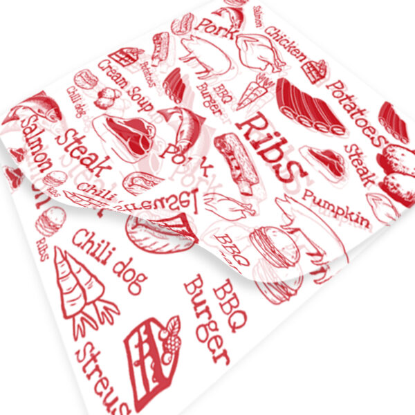 Papel Grado Alimenticio Medida 30x30 cm con Diseño Genérico Ribs - Image 2