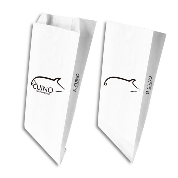 Bolsa de Papel Grado Alimenticio Personalizada Mediana 11x26x8cms 1,000 piezas Impresa a 1 Tinta - Image 2