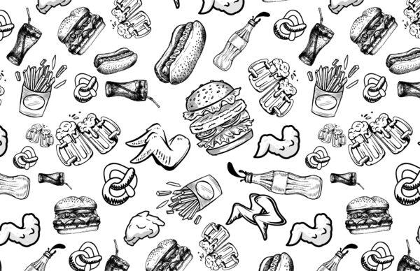 Papel Grado Alimenticio con diseño generico de alimentos gramaje de 23 g, medida 22x34cm - Image 2