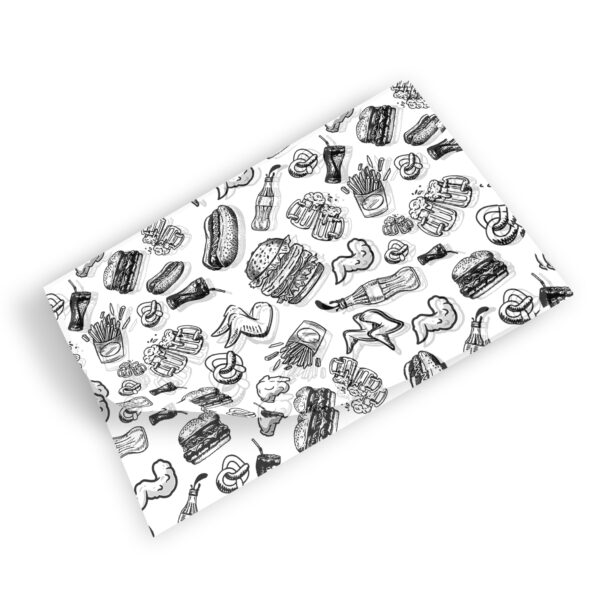 Papel Grado Alimenticio con diseño generico de alimentos gramaje de 23 g, medida 22x34cm - Image 3