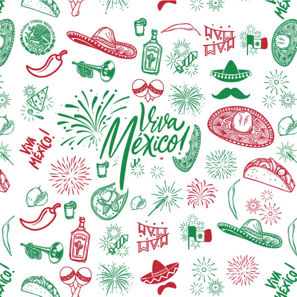 Papel Grado Alimenticio Medida 30x30 cm con Diseño Genérico de Fiestas Patrias - Image 2