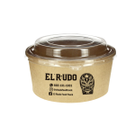 300 BOWL KRAFT O CONTENEDOR PARA ALIMENTOS SIN TAPA PERSONALIZADO 1 TINTA CON CAPACIDAD DE 24 OZ