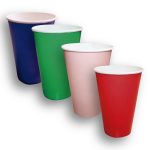 Vaso de Papel de Color para Bebida Fría o Caliente 12 oz