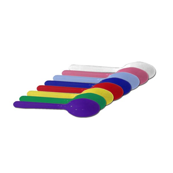 CUCHARA DE PLASTICO MEDIANA PASTELERA DE COLORES (PAYASIFIESTAS) - Image 2