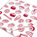 1000 HOJAS DE PAPEL GRADO ALIMENTICIO DISEÑO GENERICO SUSHIS 20X30 CM - Image 5