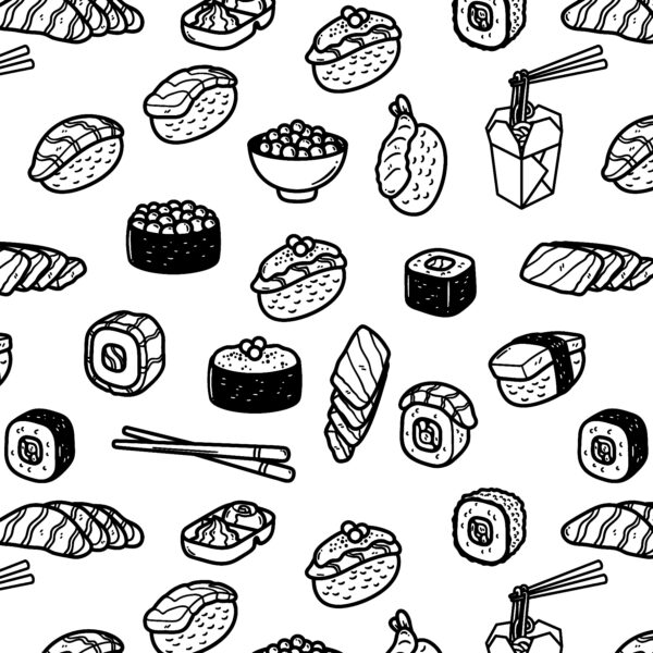 PAPEL GRADO ALIMENTICIO DISEÑO GENERICO SUSHIS 30X30 CM - Image 3