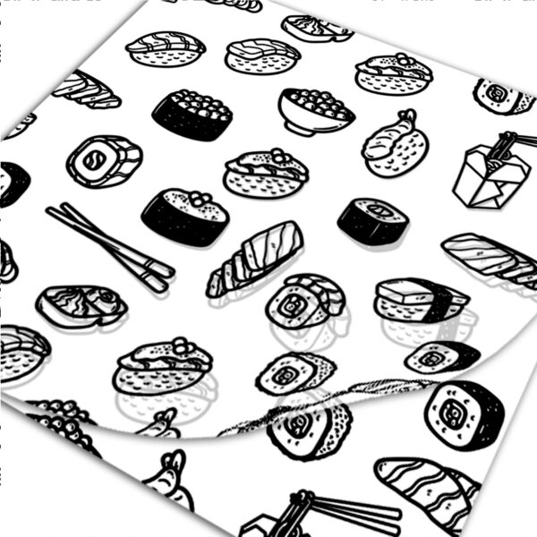 PAPEL GRADO ALIMENTICIO DISEÑO GENERICO SUSHIS 30X30 CM - Image 2