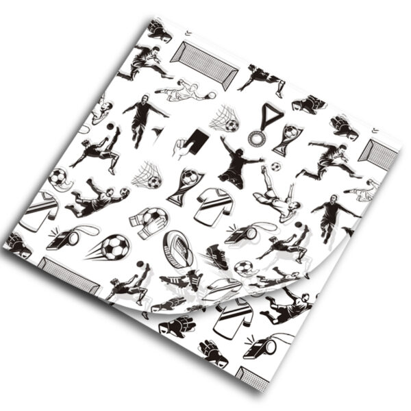 PAPEL GRADO ALIMENTICIO DISEÑO GENERICO FUTBOL SOCCER 30X30 CM - Image 2