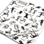 PAPEL GRADO ALIMENTICIO DISEÑO GENERICO FUTBOL SOCCER 30X30 CM